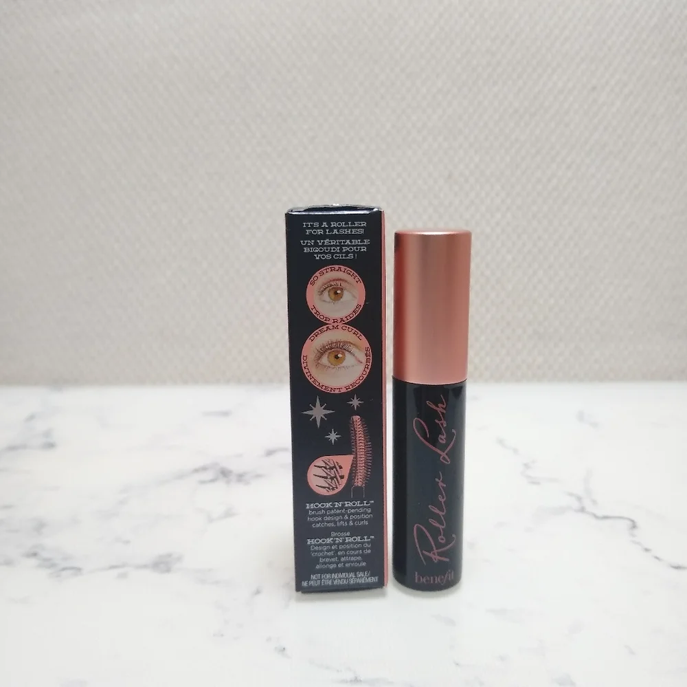 Benefit Roller Lash Curling Lifting Mascara Black Travel Size .1 oz/3 g